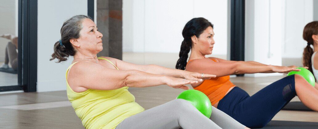 woman doing pilates